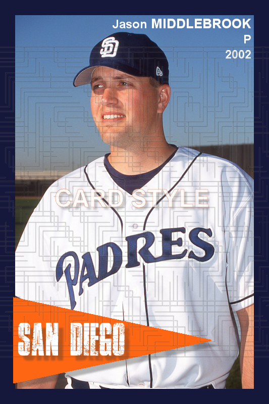 Jason Middlebrook - 2002 San Diego Padres - choose a size & style