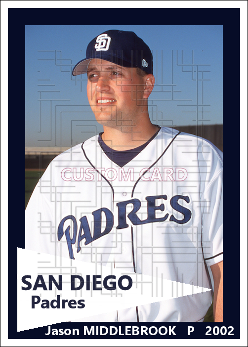Jason Middlebrook - 2002 San Diego Padres - choose a size & style