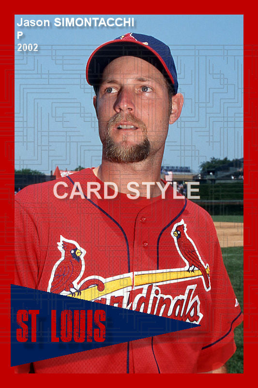 Jason Simontacchi - 2002 St. Louis Cardinals - choose a size & style