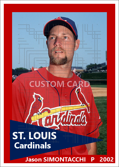 Jason Simontacchi - 2002 St. Louis Cardinals - choose a size & style