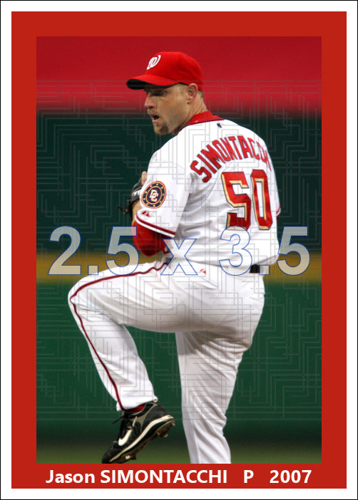 Jason Simontacchi - 2007 Washington Nationals - choose a size & style