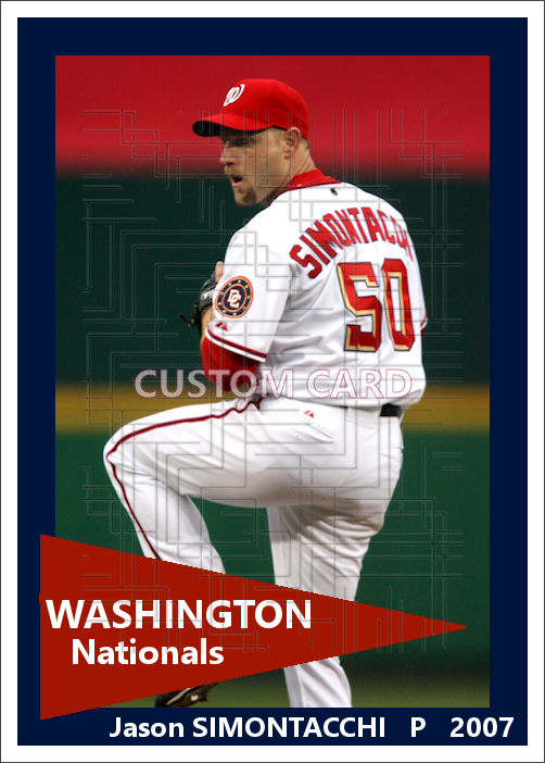 Jason Simontacchi - 2007 Washington Nationals - choose a size & style