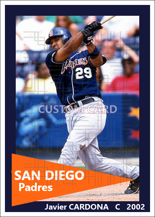 Javier Cardona - 2002 San Diego Padres - choose a size & style