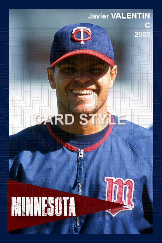 Javier Valentin - 2002 Minnesota Twins - choose a size & style