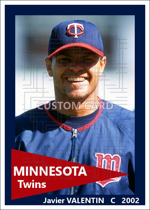 Javier Valentin - 2002 Minnesota Twins - choose a size & style