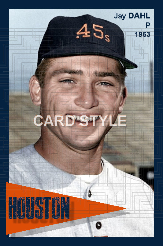 Jay Dahl - 1963 Houston Colt .45s - choose a size & style