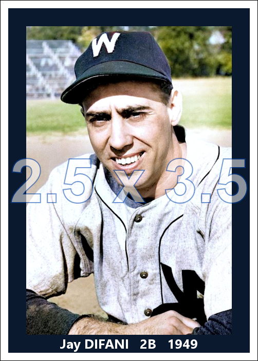 Jay Difani - 1949 Washington Senators - choose a size & style