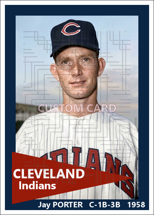 Jay Porter - 1958 Cleveland Indians - choose a size & style
