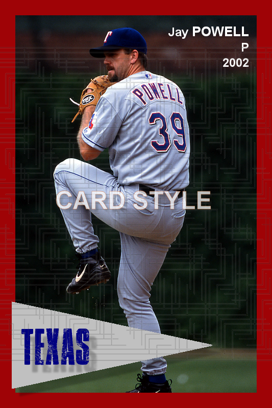 Jay Powell - 2002 Texas Rangers - choose a size & style