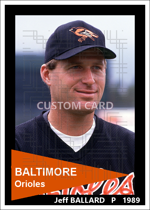 Jeff Ballard - 1989 Baltimore Orioles - choose a size & style