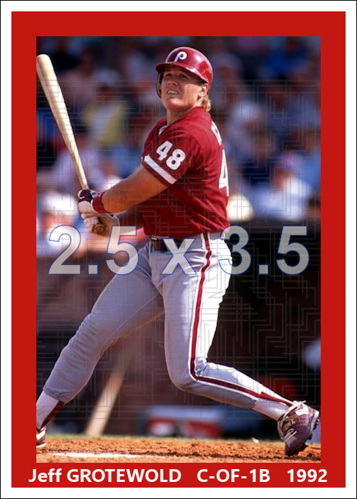 Jeff Grotewold - 1992 Philadelphia Phillies - choose a size & style