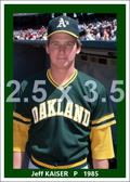 Jeff Kaiser - 1985 Oakland Athletics - choose a size & style