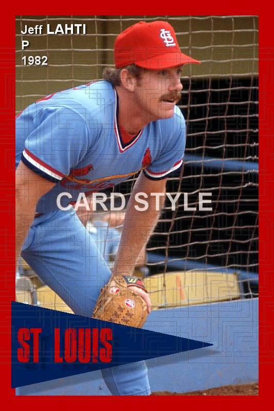 Jeff Lahti - 1982 St. Louis Cardinals - choose a size & style