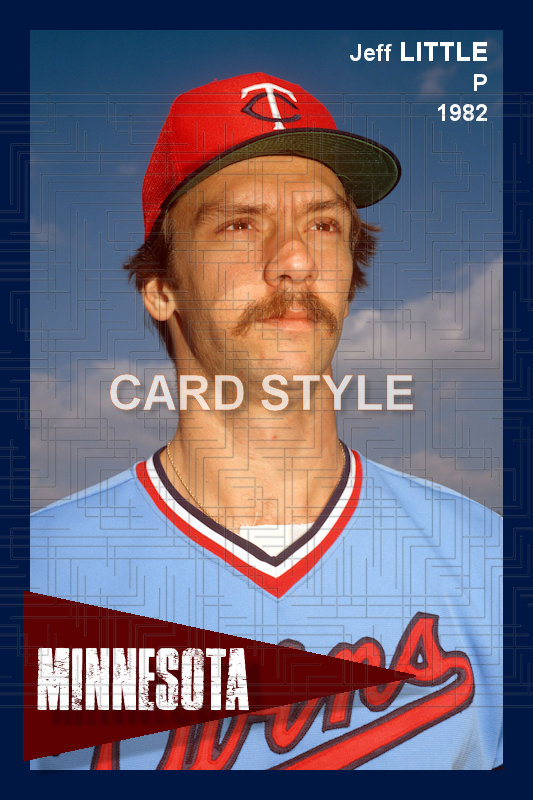 Jeff Little - 1982 Minnesota Twins - choose a size & style