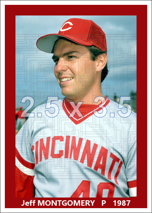 Jeff Montgomery - 1987 Cincinnati Reds - choose a size & style