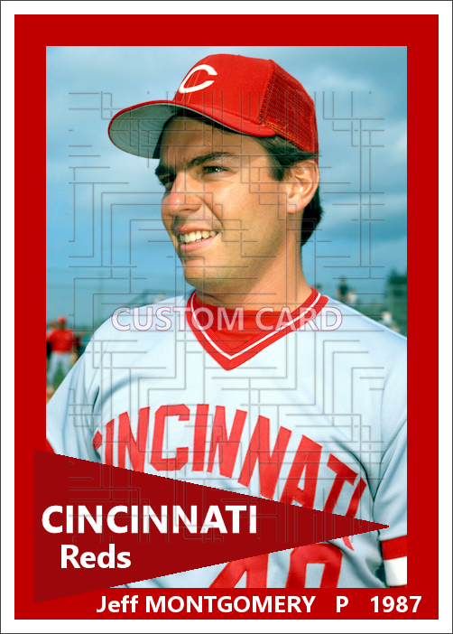 Jeff Montgomery - 1987 Cincinnati Reds - choose a size & style