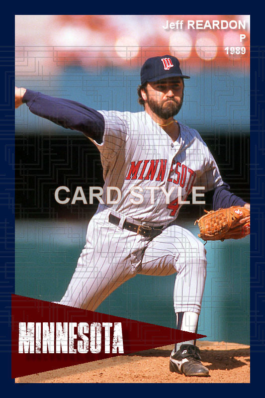 Jeff Reardon - 1989 Minnesota Twins - choose a size & style