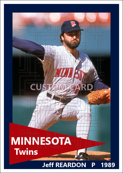 Jeff Reardon - 1989 Minnesota Twins - choose a size & style
