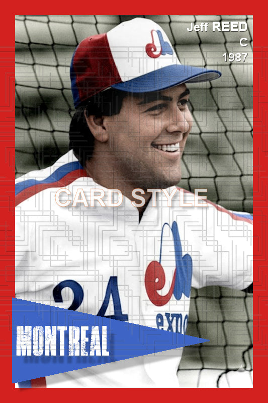 Jeff Reed - 1987 Montreal Expos - choose a size & style