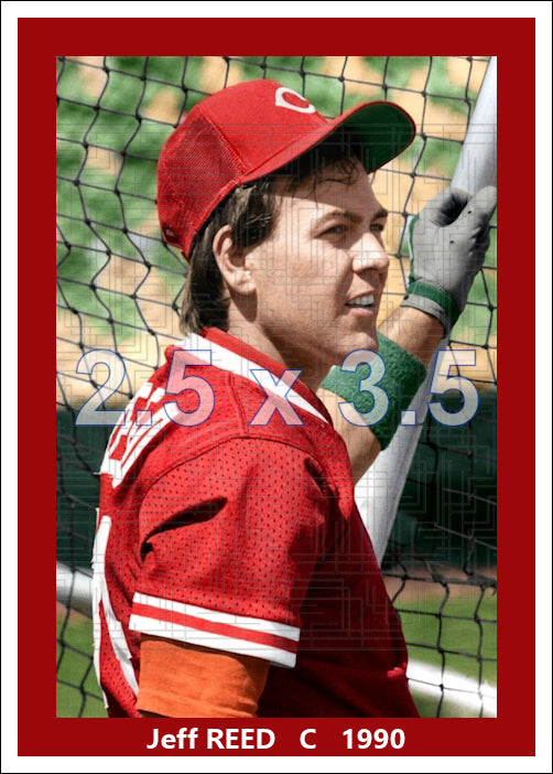 Jeff Reed - 1990 Cincinnati Reds - choose a size & style