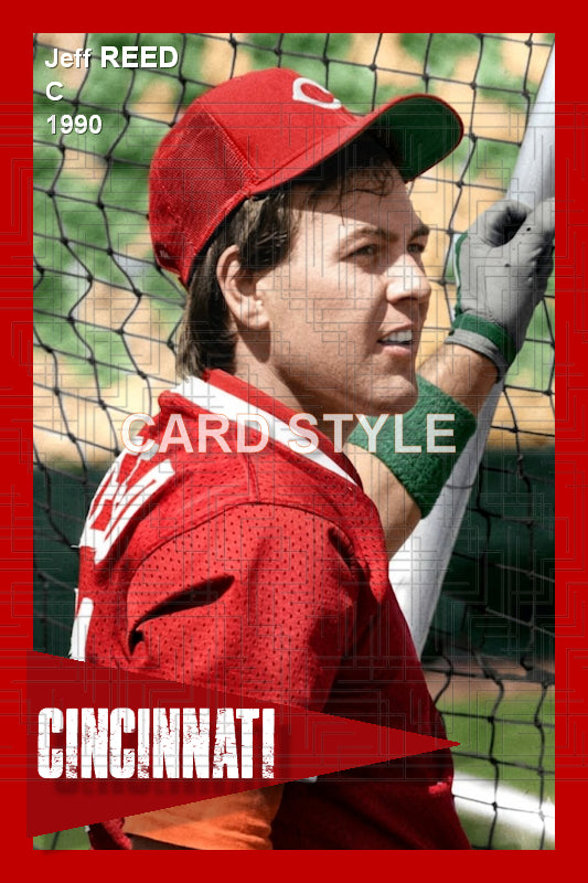 Jeff Reed - 1990 Cincinnati Reds - choose a size & style