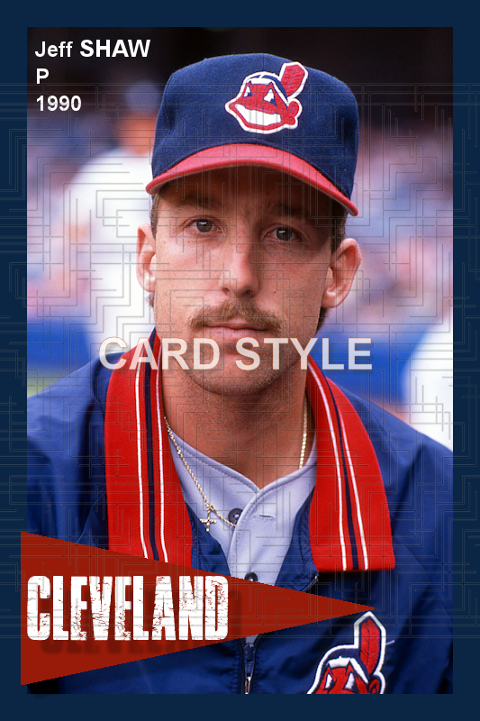Jeff Shaw - 1990 Cleveland Indians - choose a size & style