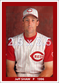 Jeff Shaw - 1996 Cincinnati Reds - choose a size & style