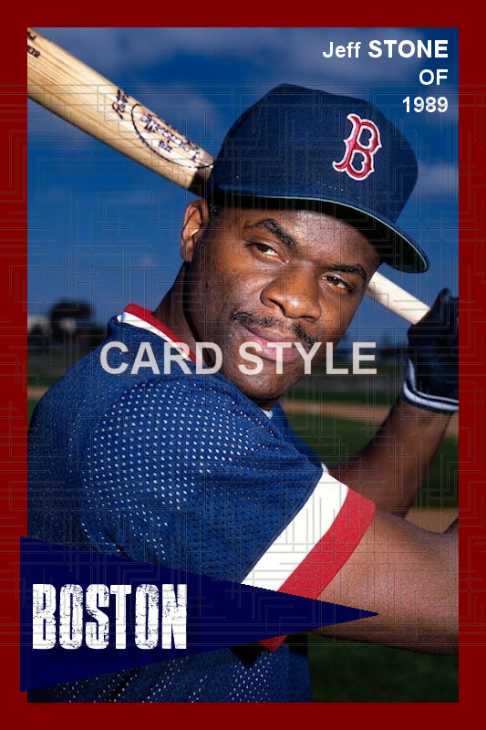 Jeff Stone - 1989 Boston Red Sox - choose a size & style