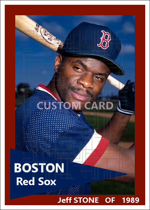Jeff Stone - 1989 Boston Red Sox - choose a size & style