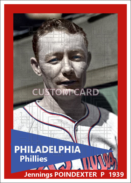Jennings Poindexter - 1939 Philadelphia Phillies - choose a size & style