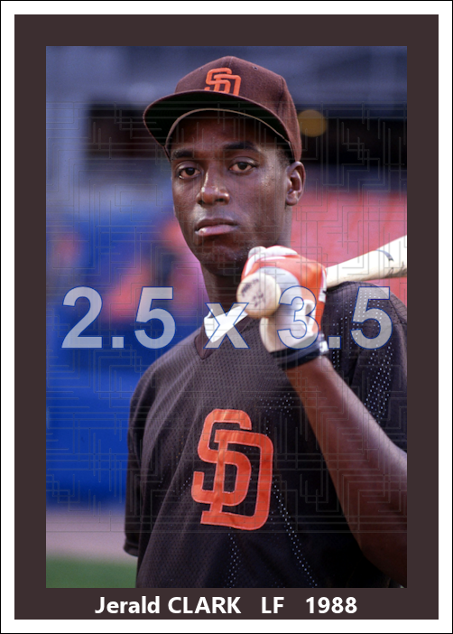 Jerald Clark - 1988 San Diego Padres - choose a size & style