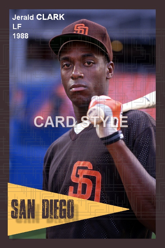 Jerald Clark - 1988 San Diego Padres - choose a size & style