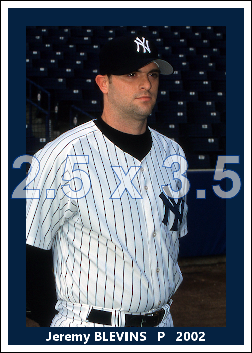 Jeremy Blevins - 2002 New York Yankees - choose a size & style