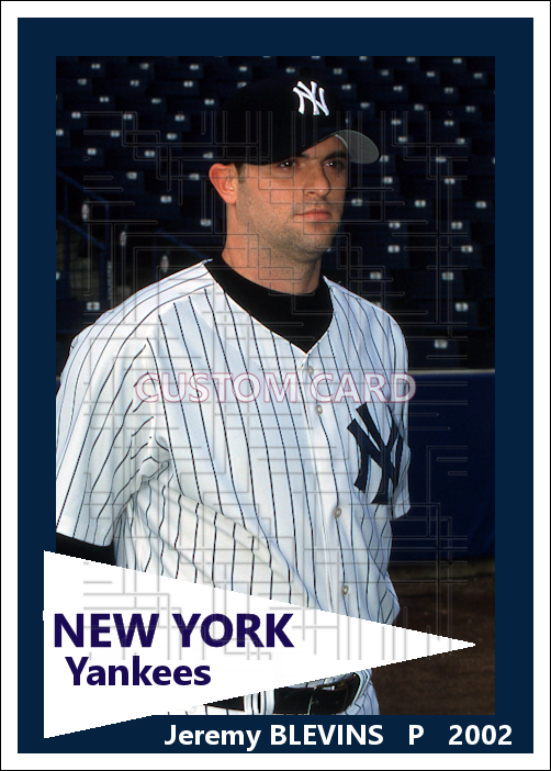 Jeremy Blevins - 2002 New York Yankees - choose a size & style