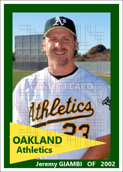 Jeremy Giambi - 2002 Oakland Athletics - choose a size & style