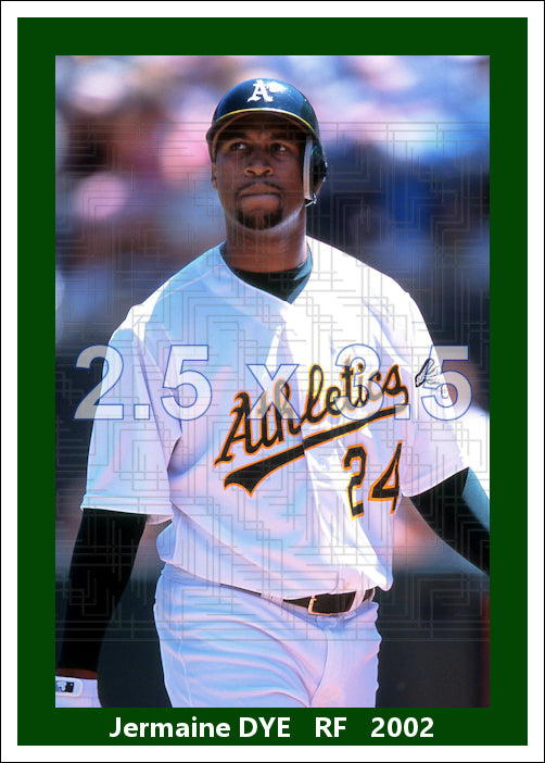 Jermaine Dye - 2002 Oakland Athletics - choose a size & style