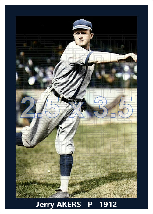 Jerry Akers - 1912 Washington Senators - choose a size & style