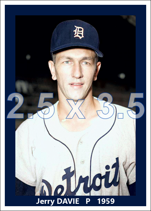 Jerry Davie - 1959 Detroit Tigers - choose a size & style