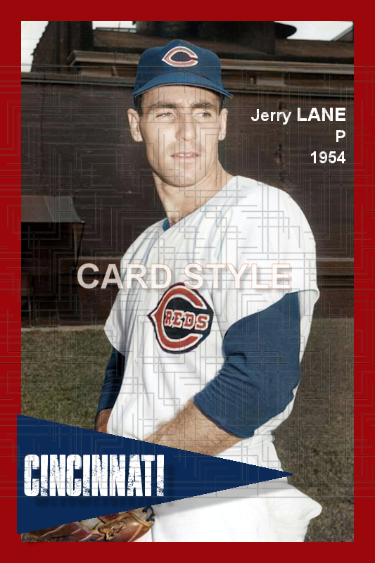 Jerry Lane - 1954 Cincinnati Reds - choose a size & style