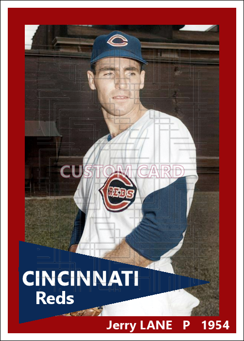 Jerry Lane - 1954 Cincinnati Reds - choose a size & style