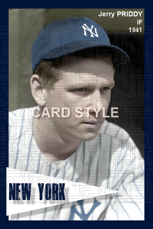 Jerry Priddy - 1941 New York Yankees - choose a size & style
