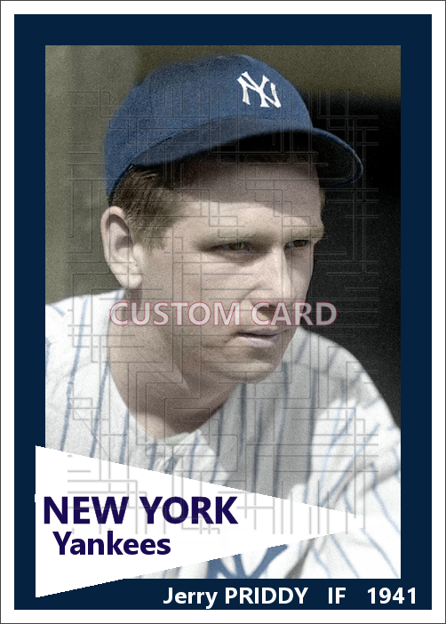 Jerry Priddy - 1941 New York Yankees - choose a size & style