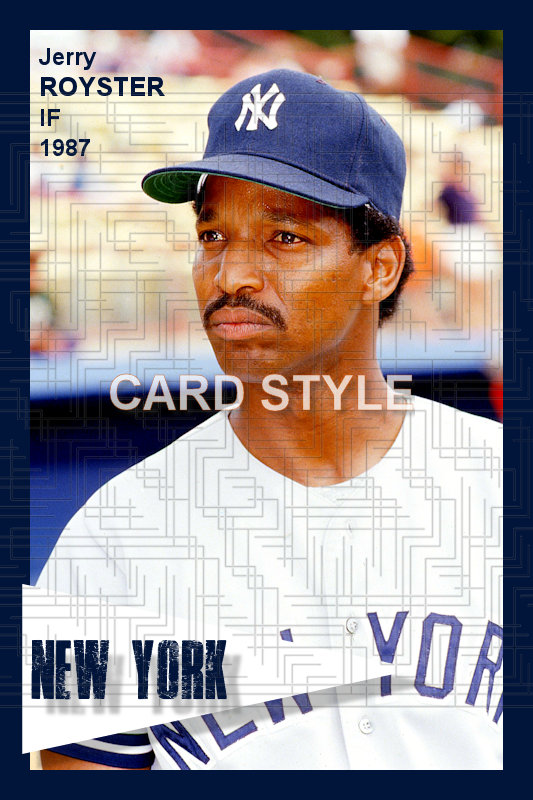 Jerry Royster - 1987 New York Yankees - choose a size & style