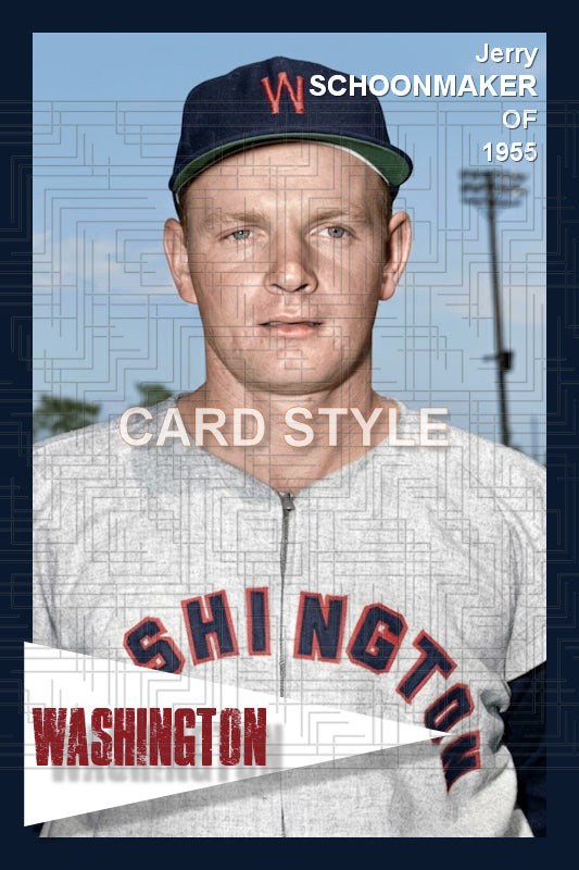 Jerry Schoonmaker - 1955 Washington Senators - choose a size & style