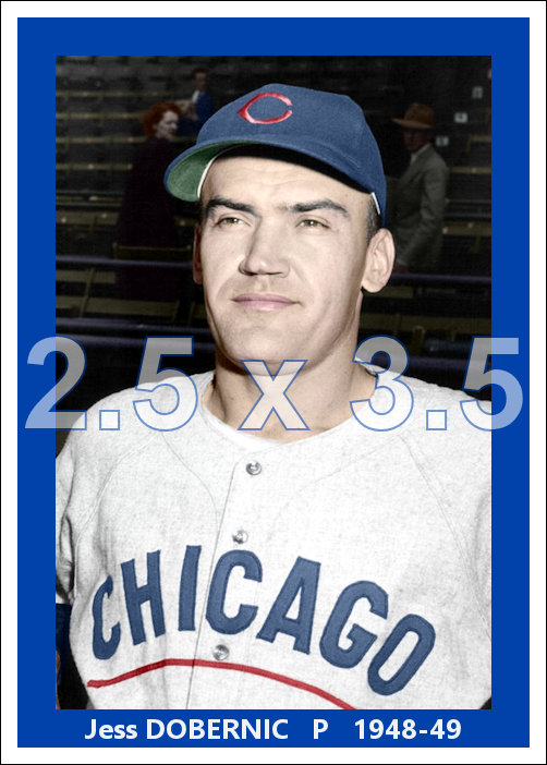 Jess Dobernic - 1948-49 Chicago Cubs - choose a size & style