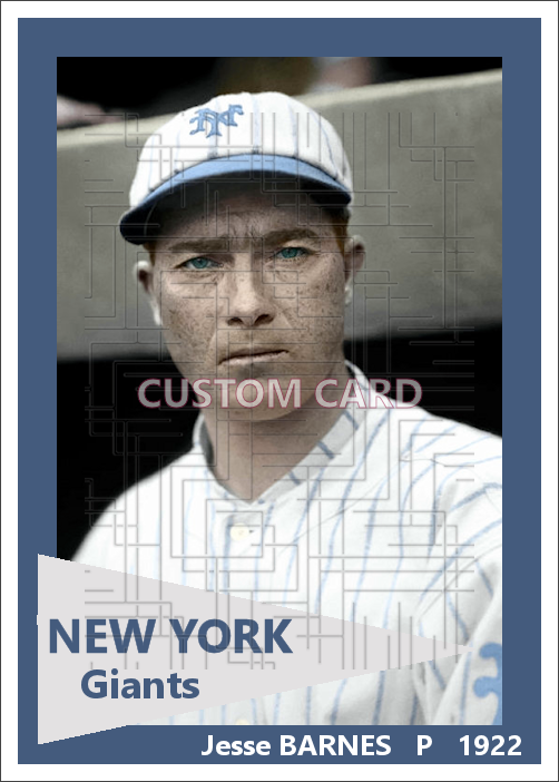 Jesse Barnes - 1922 New York Giants - choose a size & style