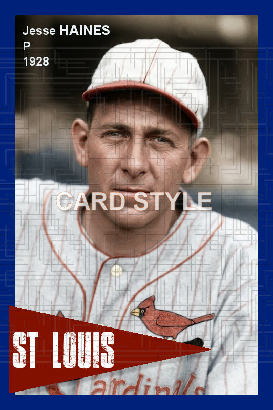 Jesse Haines - 1928 St. Louis Cardinals - choose a size & style