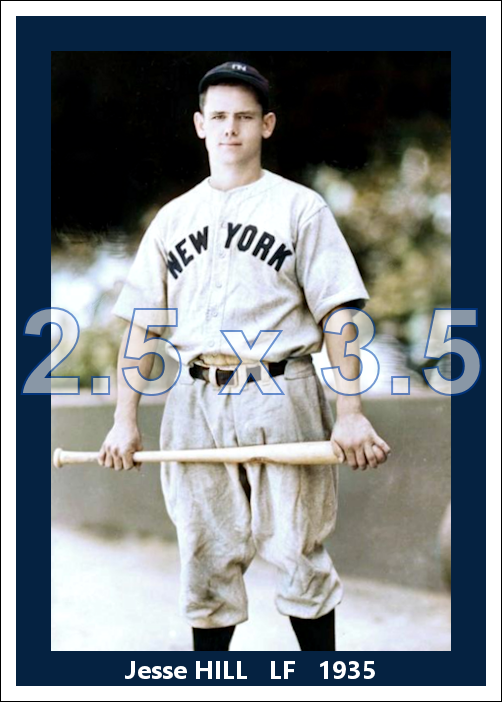 Jesse Hill - 1935 New York Yankees - choose a size & style