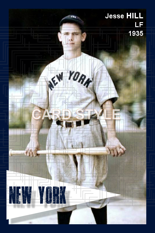 Jesse Hill - 1935 New York Yankees - choose a size & style