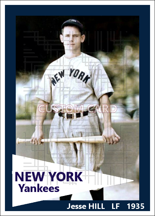 Jesse Hill - 1935 New York Yankees - choose a size & style